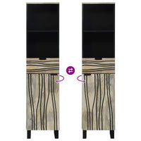 vidaXL Mobile da Bagno con lo scaffale Marrone e Nero 38 x 33 x 160 cm