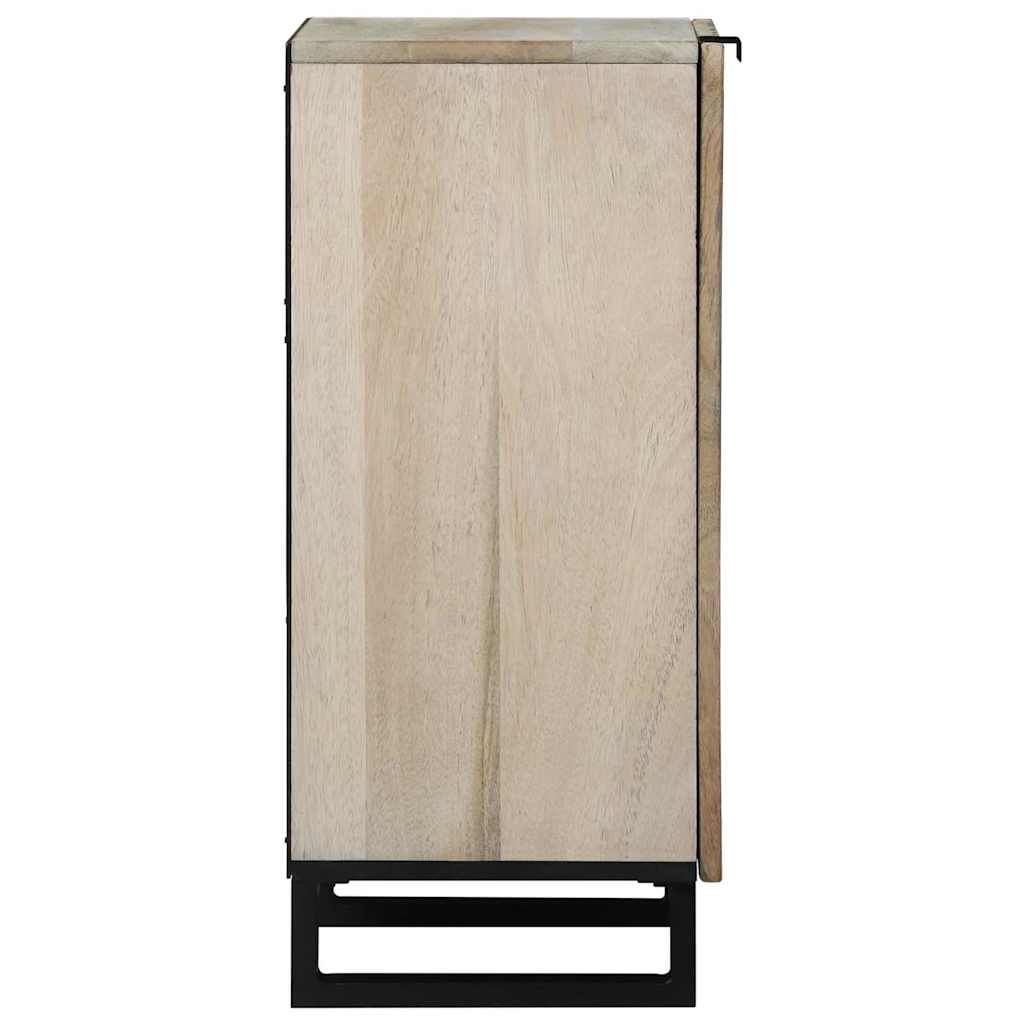 vidaXL Credenza Bianco 40 x 33 x 75 cm legno massello di mango