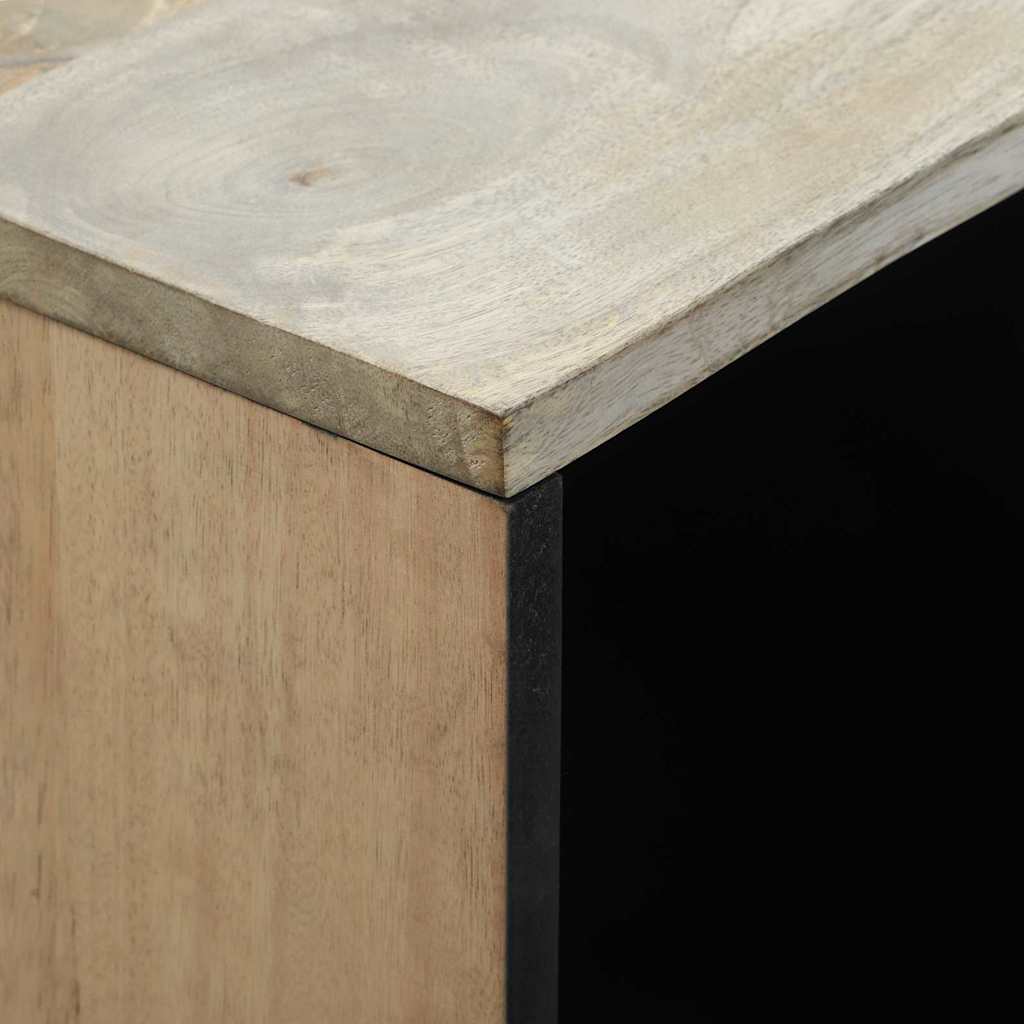 vidaXL Credenza Bianco 80 x 33 x 75 cm legno massello di mango