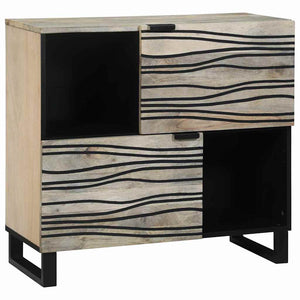 vidaXL Credenza Bianco 80 x 33 x 75 cm legno massello di mango