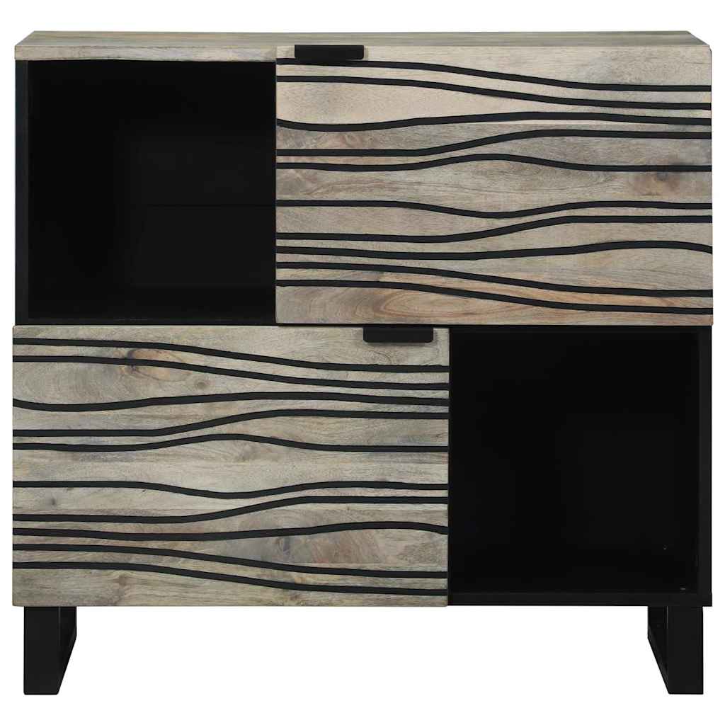 vidaXL Credenza Bianco 80 x 33 x 75 cm legno massello di mango