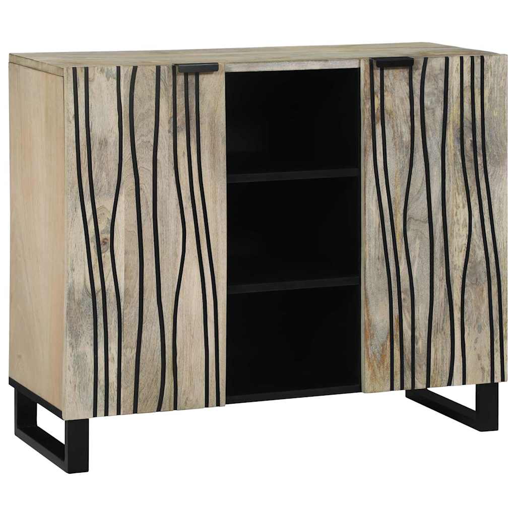 Sideboard Bianco 90 x 33 x 75 cm legno massello di mango 4018000