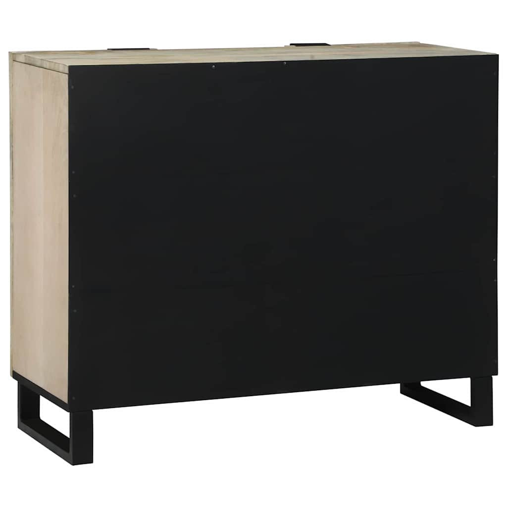 Sideboard Bianco 90 x 33 x 75 cm legno massello di mango 4018000