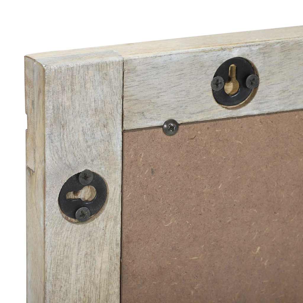 vidaXL Specchio da bagno con specchio Marrone, argento 50 x 70 x 30 cm