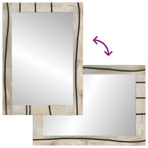 Specchio da bagno con specchio Marrone, argento 50 x 70 x 30 cm 4018003