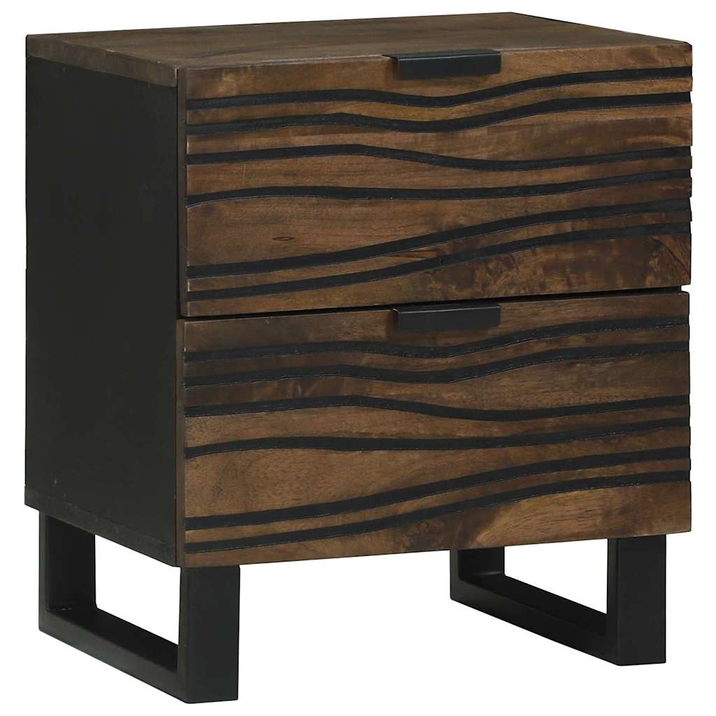vidaXL Armadio da Notte Noce 40 x 33 x 46 cm legno massello di mango