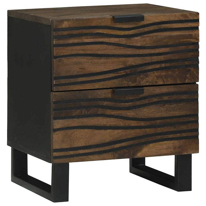 vidaXL Armadio da Notte Noce 40 x 33 x 46 cm legno massello di mango
