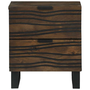 vidaXL Armadio da Notte Noce 40 x 33 x 46 cm legno massello di mango