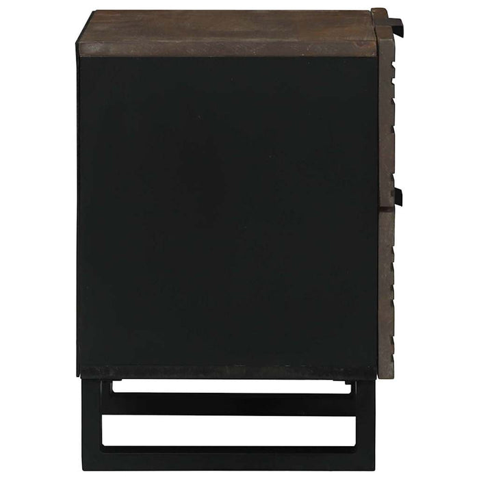 Armadio da Notte Noce 40 x 33 x 46 cm legno massello di mango 4018006