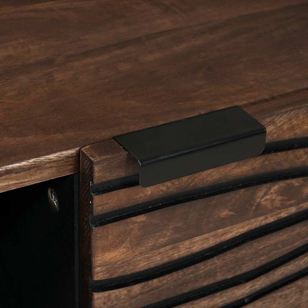 Tavolino da Salotto-Tavolino da soggiorno-Tavolo Marrone e Nero 80 x 50 x 40 cm 613237