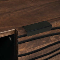 Tavolino da Salotto-Tavolino da soggiorno-Tavolo Marrone e Nero 80 x 50 x 40 cm 613237