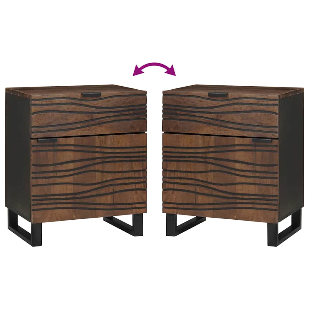 Mobiletto per comodino 50x33x60 cm in legno massello di noce 4018016