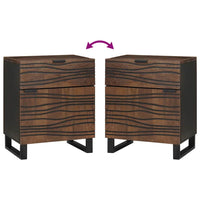 Mobiletto per comodino 50x33x60 cm in legno massello di noce 4018016