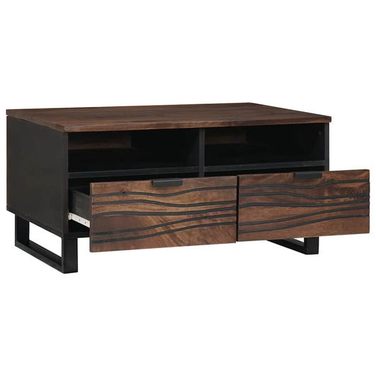 Tavolino da salotto with Drawer Marrone e Nero 80 x 54 x 40 cm 4018021