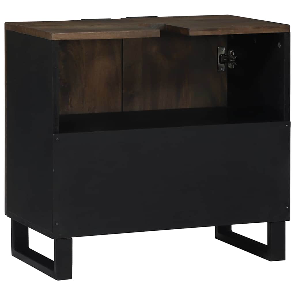 Armadio per Lavabo da Bagno-Armadietto da bagno-Mobiletto da bagno con porta Noce 62 x 33 x 58 cm