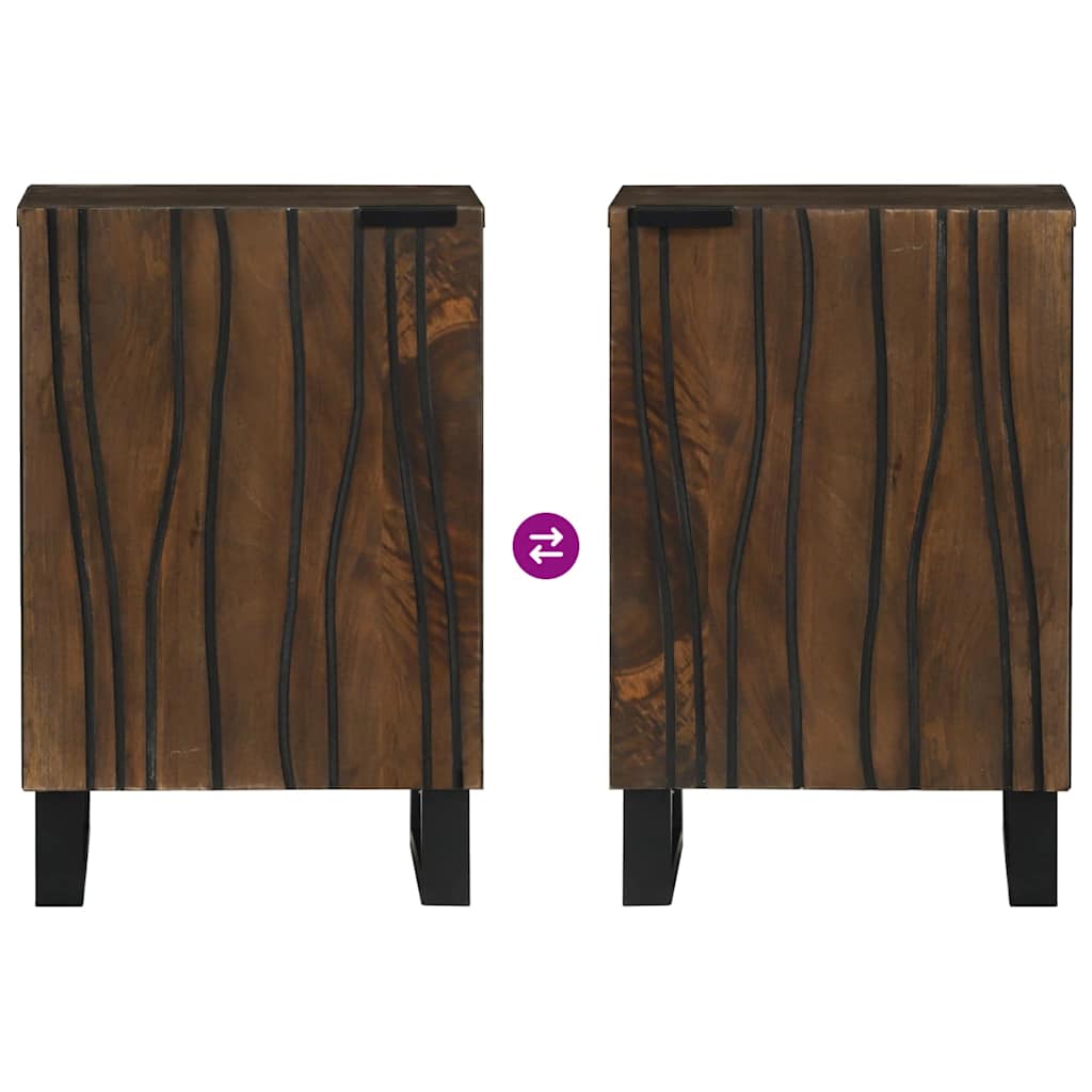 Armadio per Lavabo da Bagno con porta Noce 38 x 33,5 x 58 cm 4018029