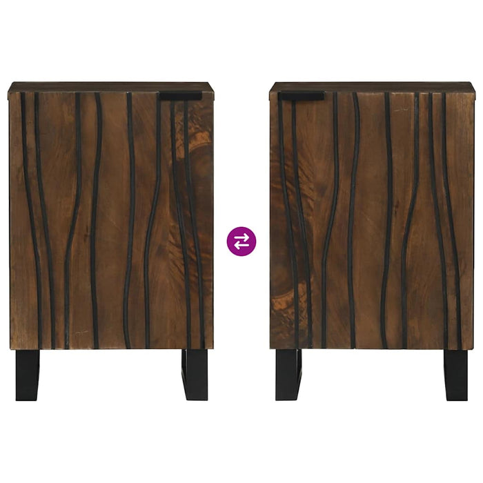 Armadio per Lavabo da Bagno con porta Noce 38 x 33,5 x 58 cm 4018029