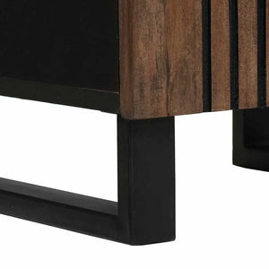 vidaXL Mobile da Bagno con cassetto Rigato Marrone 38 x 33 x 160 cm