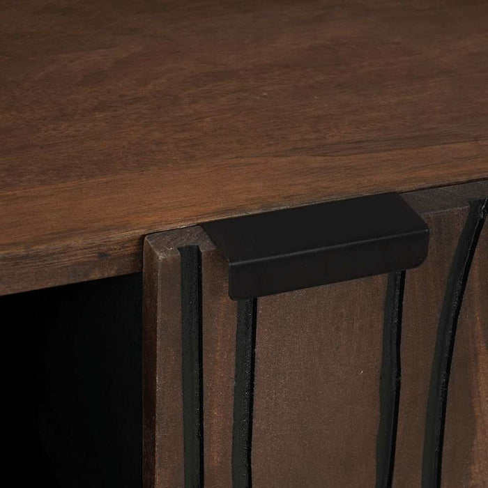 Sideboard Marrone 90 x 33 x 75 cm legno massello di mango 4018036