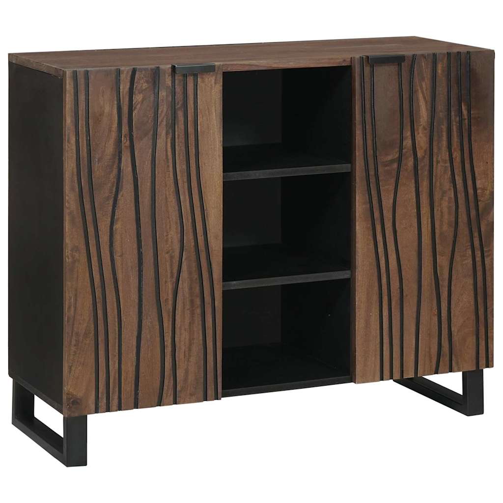 Sideboard Marrone 90 x 33 x 75 cm legno massello di mango 4018036