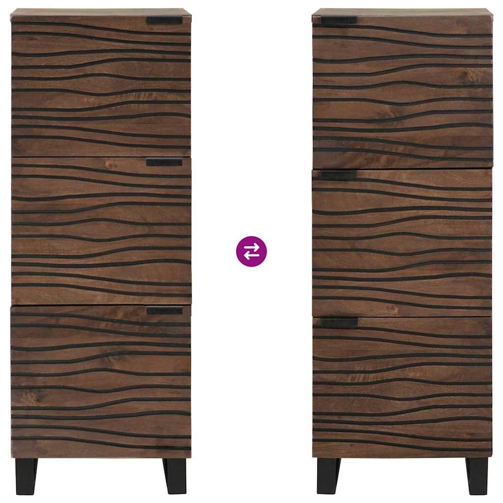 Credenza-Buffet-Armadio da cucina Marrone 40 x 33 x 110 cm legno massello di mango 341014