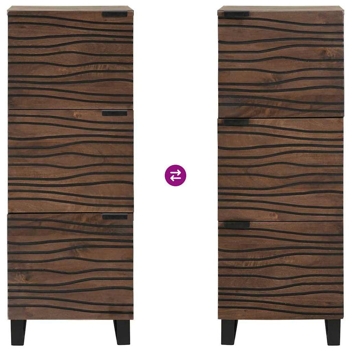 Credenza-Buffet-Armadio da cucina Marrone 40 x 33 x 110 cm legno massello di mango 341014