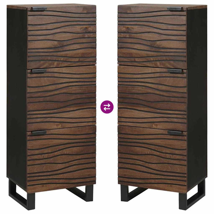 vidaXL Credenza Marrone 40 x 33 x 110 cm legno massello di mango