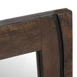 Specchio da bagno , 50x70x3 cm, in legno massello di mango. 4018039