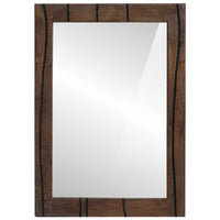 Specchio da bagno , 50x70x3 cm, in legno massello di mango. 4018039