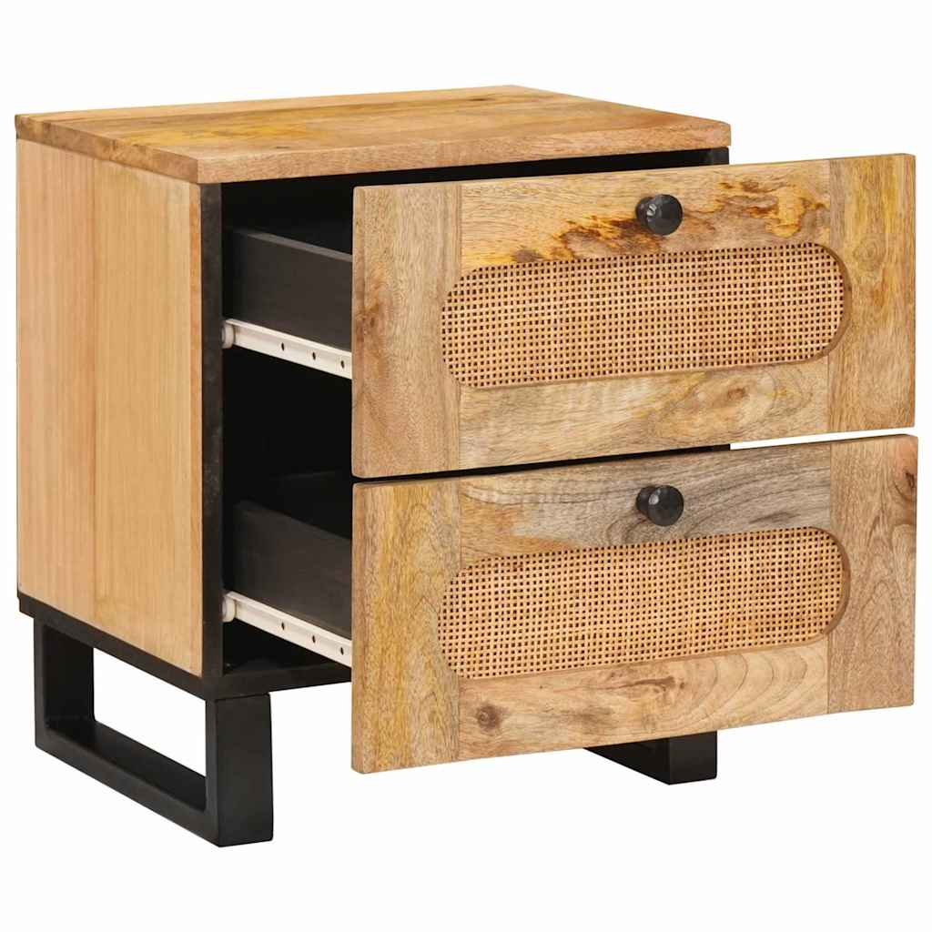Armadio da Notte con cassetto 2 pcs Naturale 40 x 33,5 x 46 cm 4018043