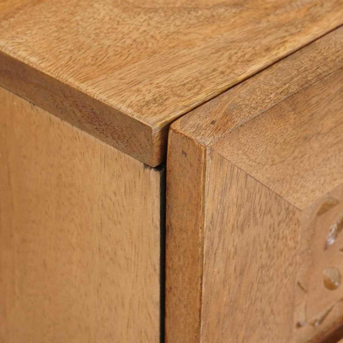 vidaXL Comodino Marrone chiaro 40 x 33 x 46 cm legno massello di mango