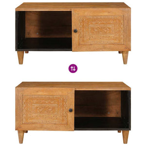 vidaXL Tavolino da salotto con porta Marrone chiaro 80 x 50 x 40 cm