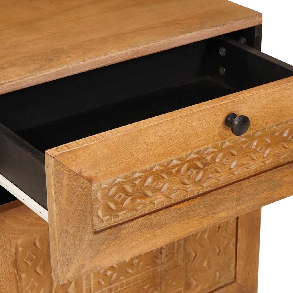 vidaXL Comodino Marrone chiaro 50 x 33 x 60 cm legno massello di mango