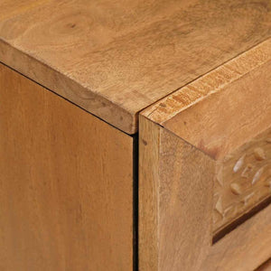 vidaXL Comodino Marrone chiaro 50 x 33 x 60 cm legno massello di mango