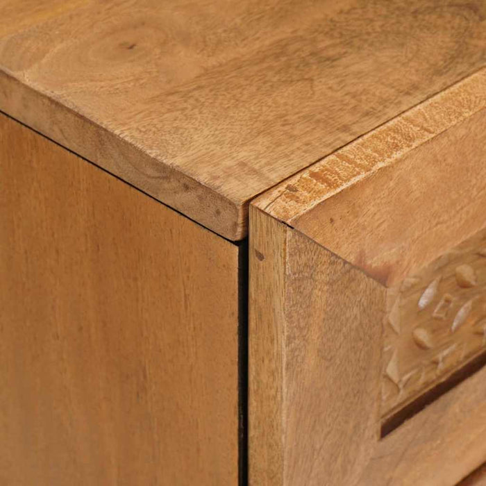 vidaXL Comodino Marrone chiaro 50 x 33 x 60 cm legno massello di mango