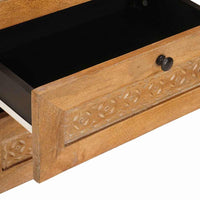 vidaXL Comodino Marrone chiaro 50 x 33 x 60 cm legno massello di mango