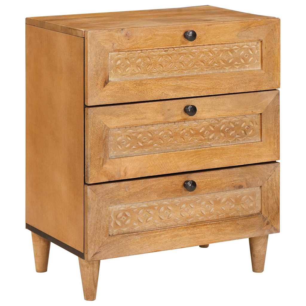 Comodino Marrone chiaro 50 x 33 x 60 cm legno massello di mango 4018089