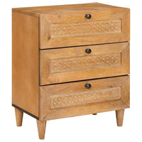 Comodino Marrone chiaro 50 x 33 x 60 cm legno massello di mango 4018089