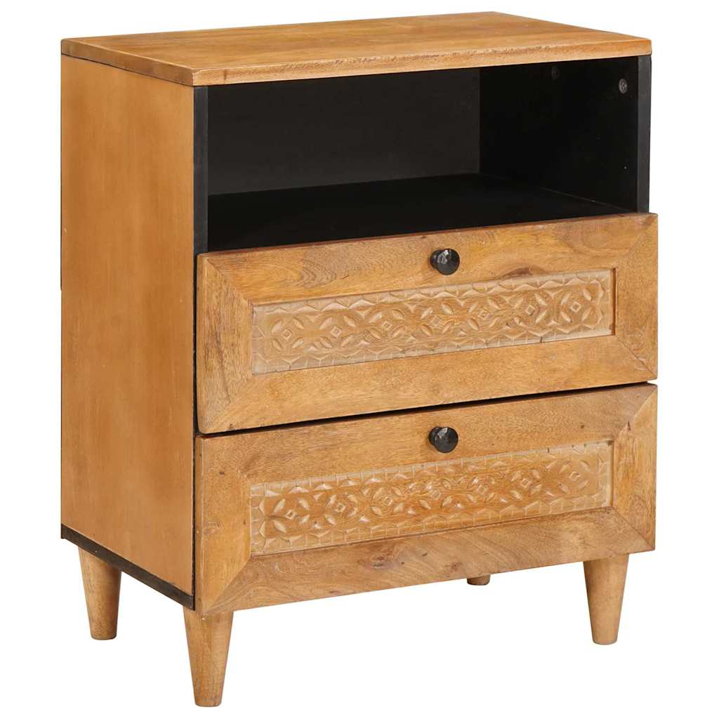 vidaXL Comodino Marrone chiaro 50 x 33 x 60 cm legno massello di mango