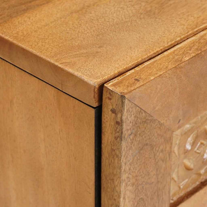 vidaXL Comodino Marrone chiaro 50 x 33 x 60 cm legno massello di mango