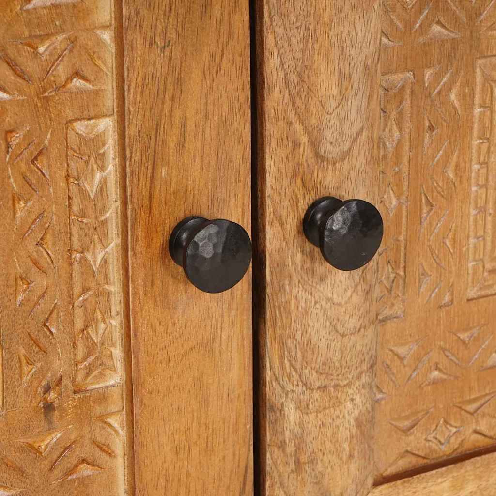 vidaXL Comodino Marrone chiaro 50 x 33 x 60 cm legno massello di mango