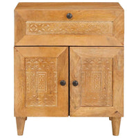 vidaXL Comodino Marrone chiaro 50 x 33 x 60 cm legno massello di mango