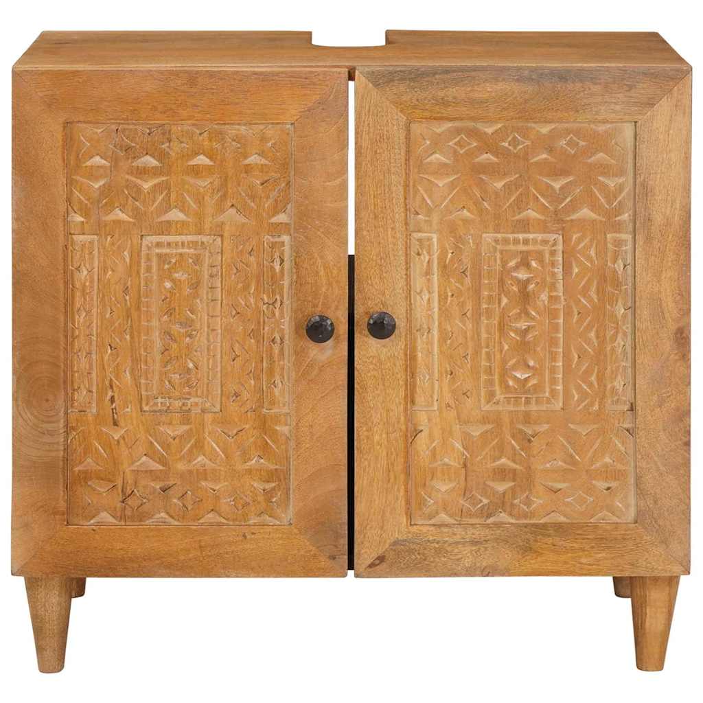 vidaXL Mobile da Bagno con porta Marrone chiaro 62 x 33 x 58 cm