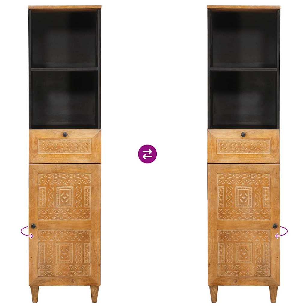 vidaXL Mobile da Bagno con cassetto Marrone chiaro 38 x 33.5 x 160 cm