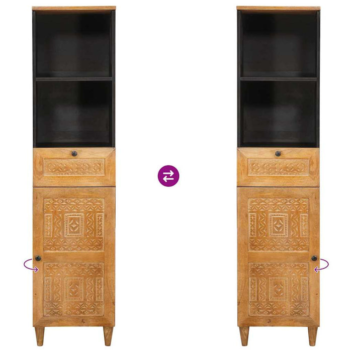 vidaXL Mobile da Bagno con cassetto Marrone chiaro 38 x 33.5 x 160 cm