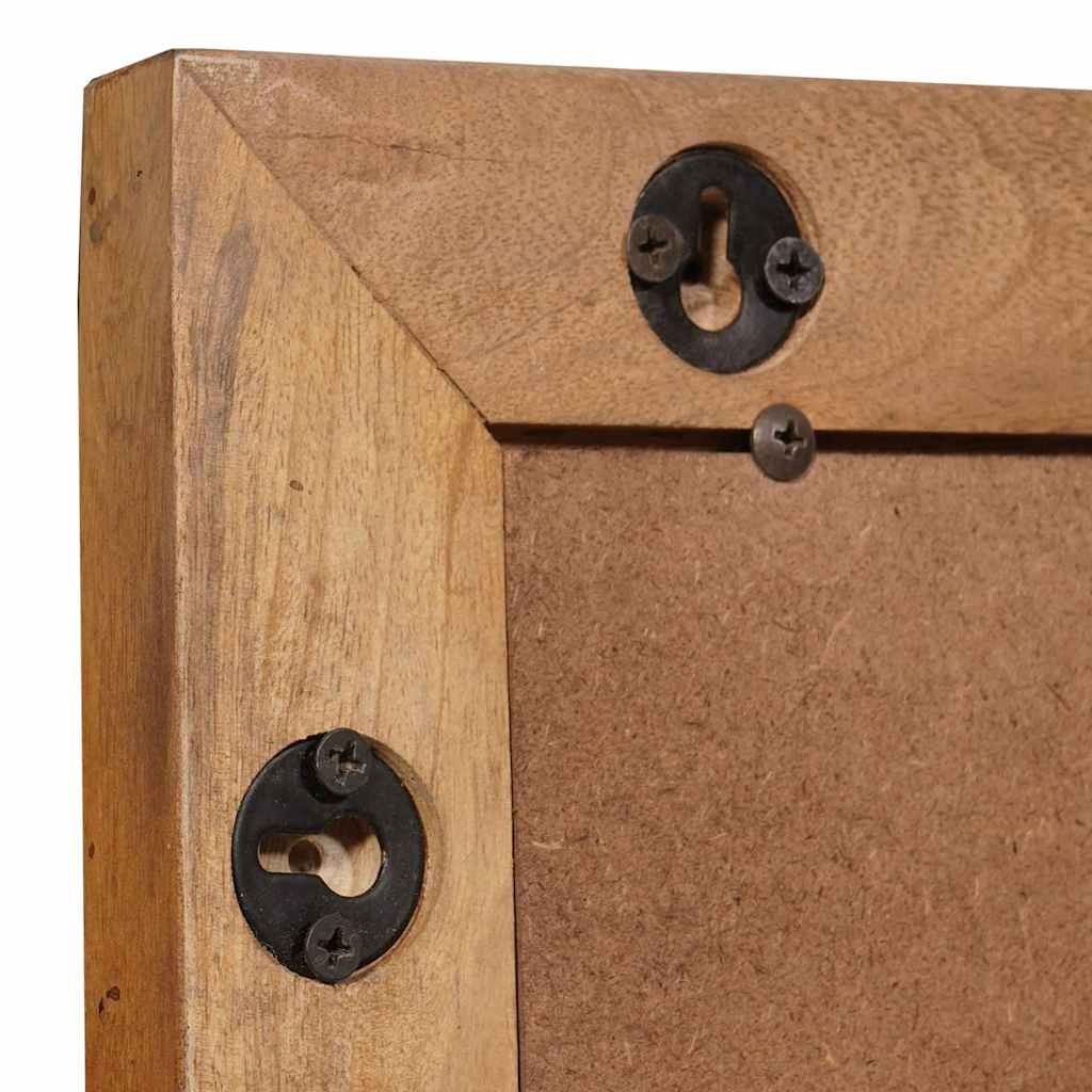 vidaXL Specchio Marrone chiaro 57 x 70 x 3 cm legno massello di mango