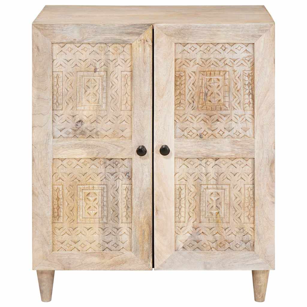 Credenza Bianco 60 x 33 x 75 cm legno massello di mango 4018118