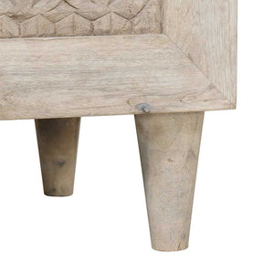 Credenza Bianco 60 x 33 x 75 cm legno massello di mango 4018119