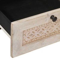 Comodino Beige 40 x 33 x 46 cm legno massello di mango 4018122