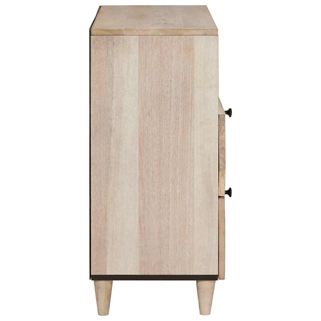 vidaXL Comodino Beige 50 x 33 x 60 cm legno massello di mango